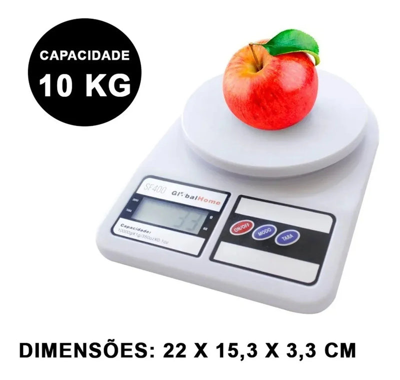 Balança Digital Cozinha 10kg Nutrição Dieta Culinária