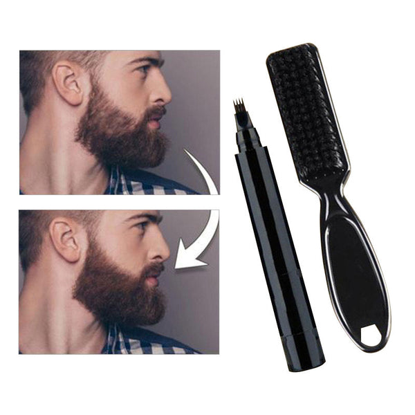 Kit Caneta Preenchimento Barba Cabelo Bigode A Prova Dágua